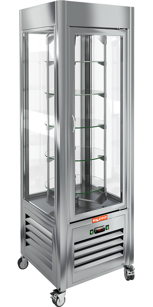 Витрина кондитерская вертикальная с вращением HICOLD VRC 350 R