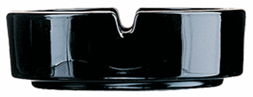Пепельница стекл. черн. d10,7см (2 шт)
