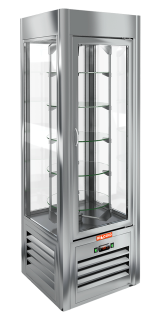 Витрина кондитерская вертикальная с вращением на низких ножках HICOLD VRC 350 R Sh